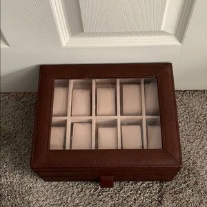 Brown Fossil watch box